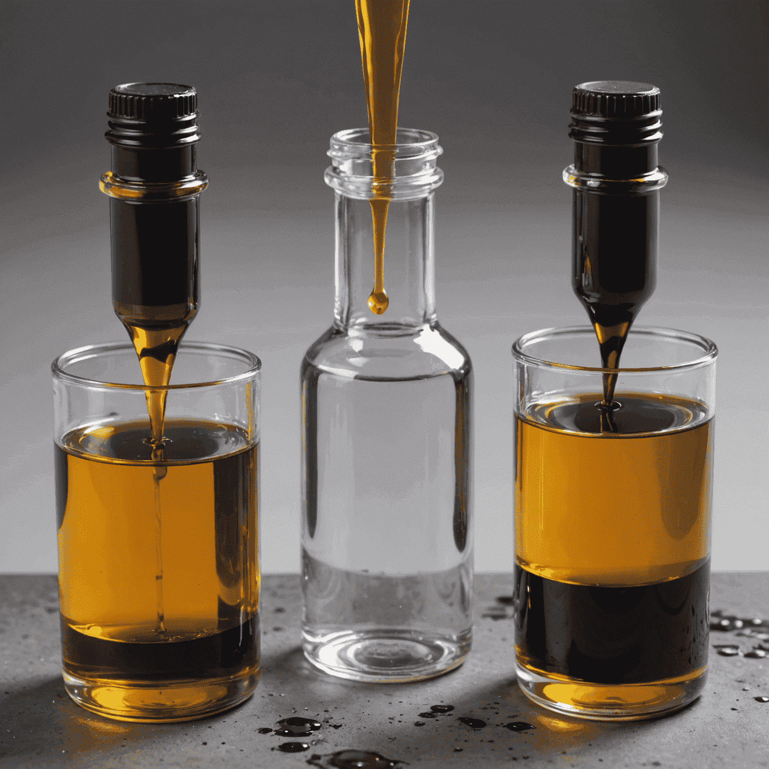 A comparison of clean and dirty engine oil samples, showcasing the importance of regular changes